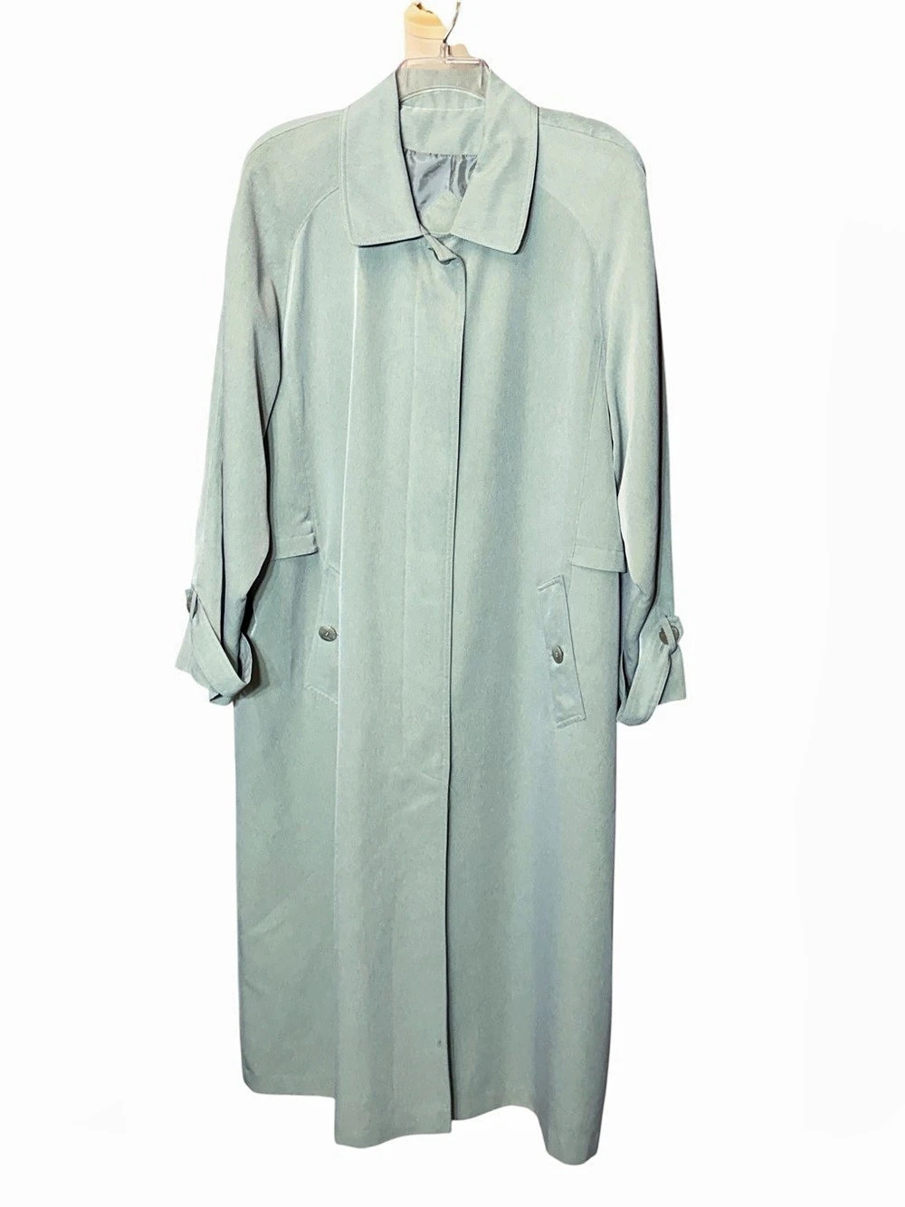 Talbots Trench Coat in Green Size 14 Like New